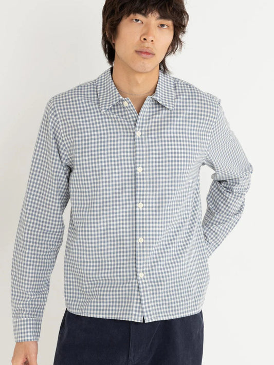 RHYTHM AZUL CHECK L/S SHIRT BLUE