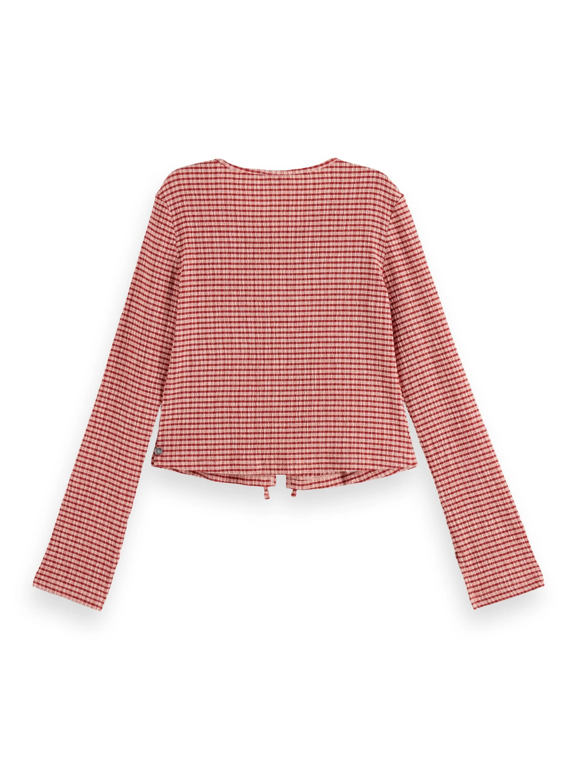 SCOTCH & SODA STRUCTURED GINGHAM L/S BLOUSE RED