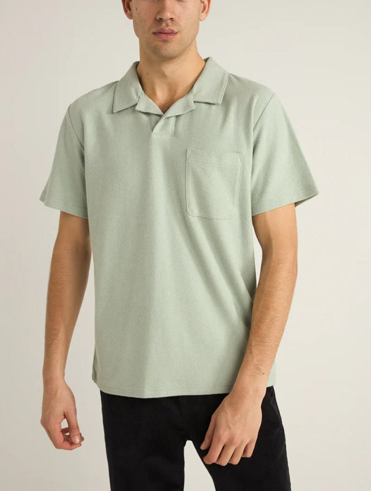 RHYTHM VINTAGE TERRY POLO SEAFOAM