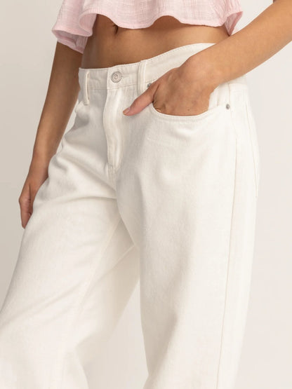 RHYTHM LULA LOW RISE PANT CREAM