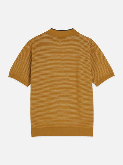 S&S STRUCTURED KNIT REGULAR FIT POLO CATHY SPICE 