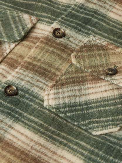S&S CHECK OVERSHIRT DARK FOREST 
