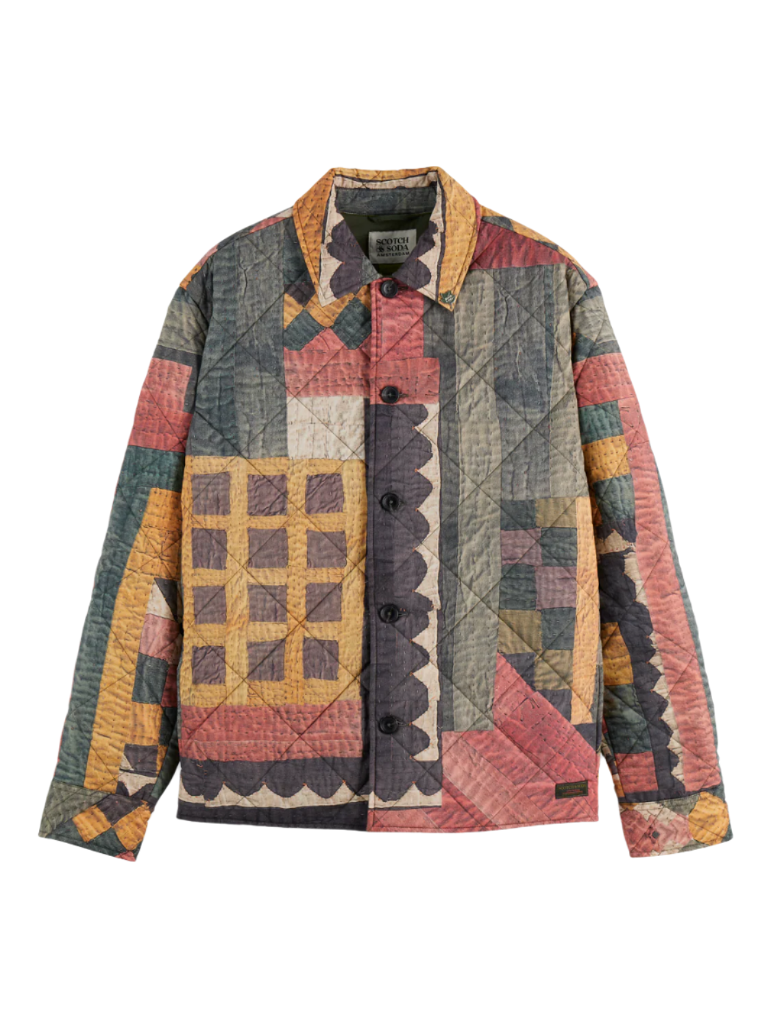 S&S PATCHWORK MOUNTAIN PRINT OVERSHIRT 