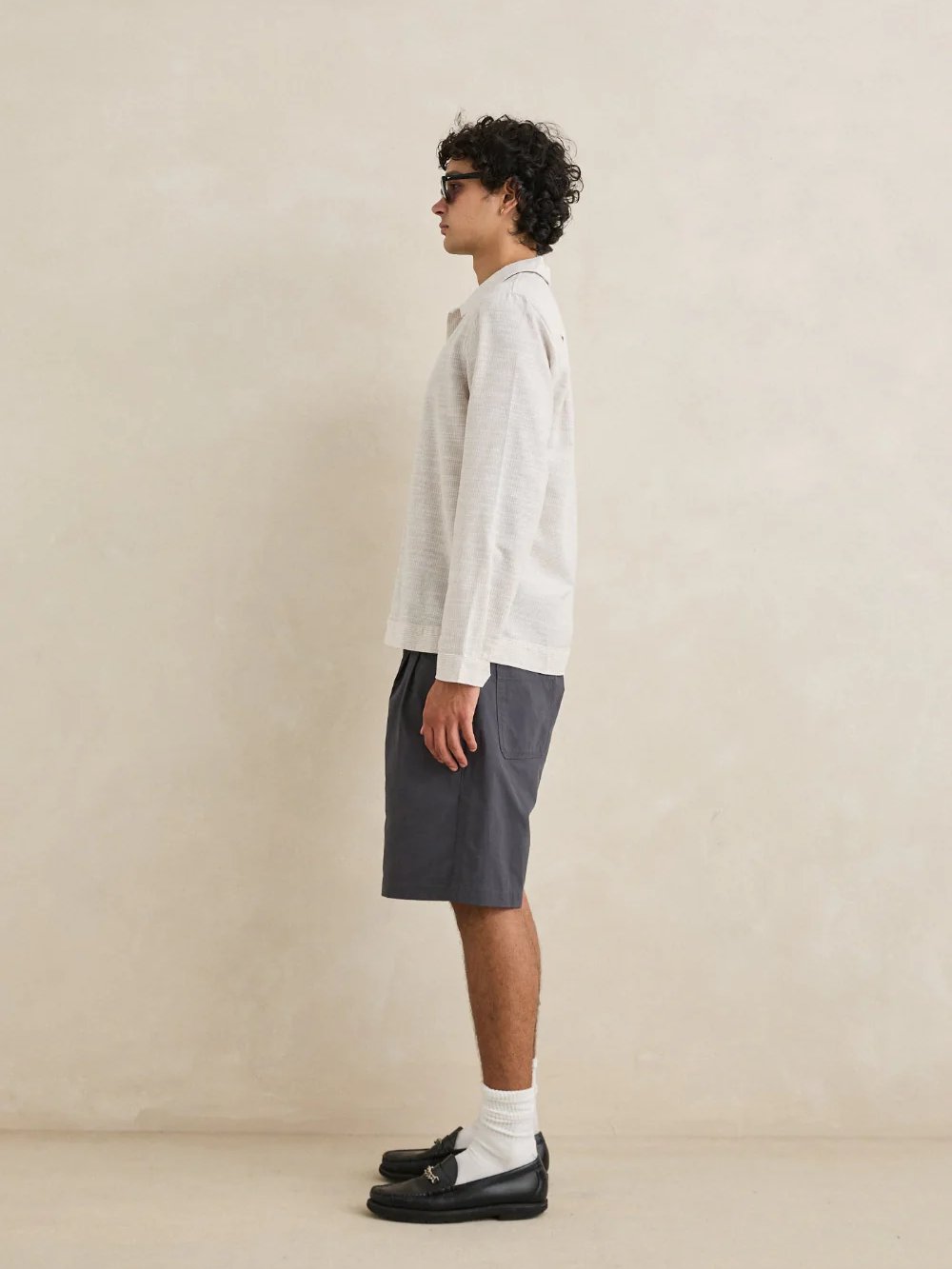 RHYTHM PLEATED SHORT NAVY 