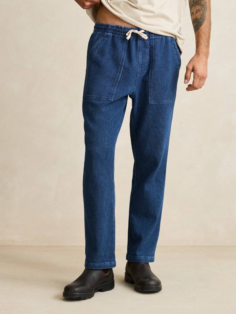 RHYTHM TEXTURED WALE JAM PANT WASHED INDIGO 