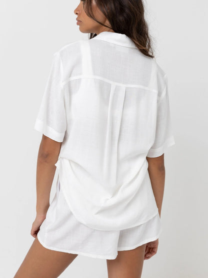 RHYTHM CLASSIC LOUNGE SHIRT WHITE