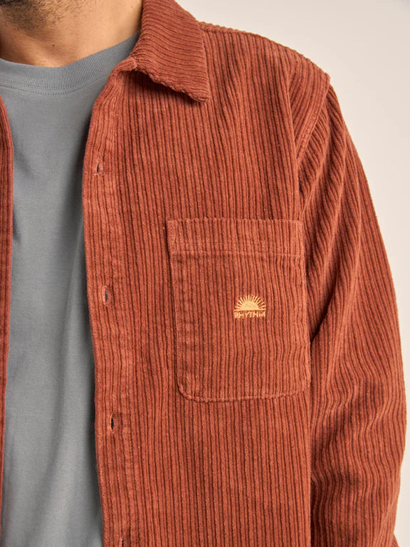 RHYTHM CORD LS SHIRT RUST