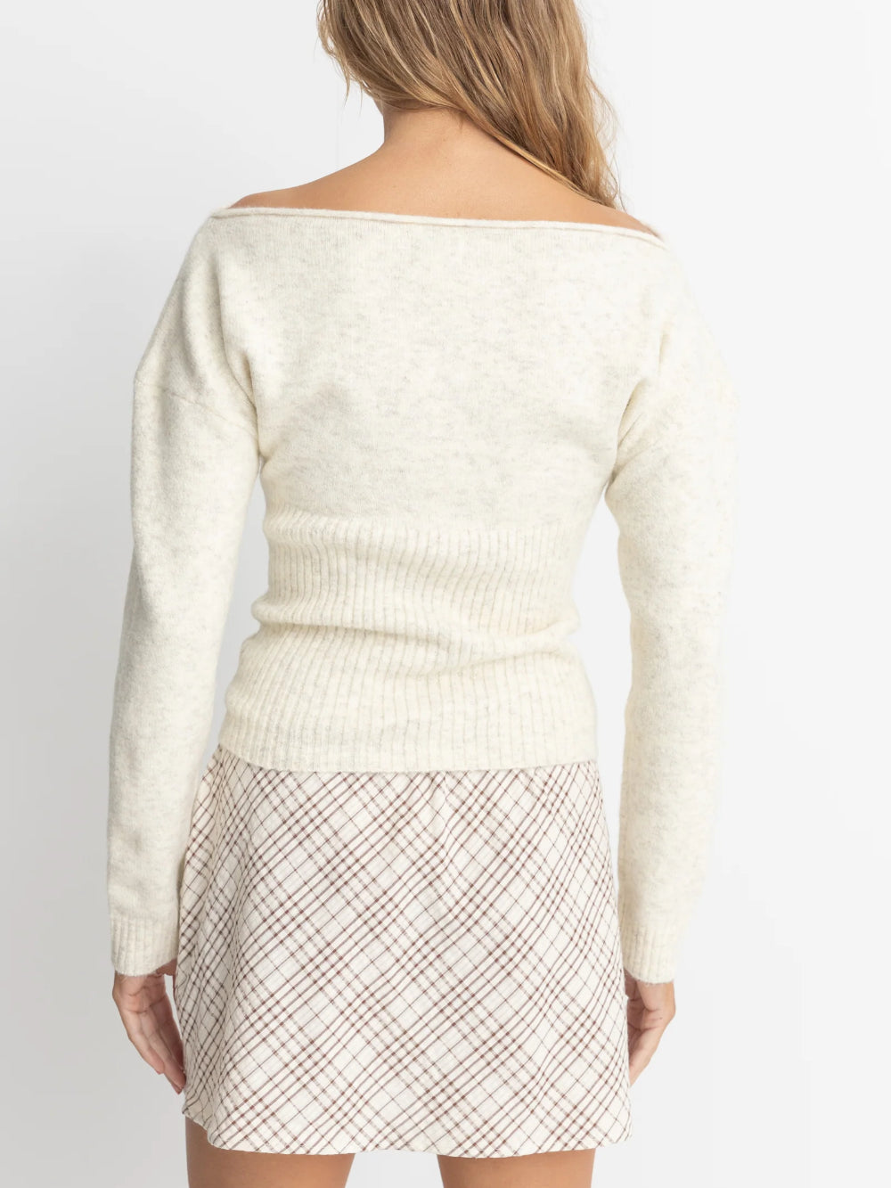 RHYTHM CHLOE KNIT SWEATER CREAM 