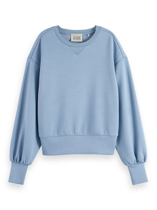 SCOTCH & SODA MODAL SWEATSHIRT FADED DENIM