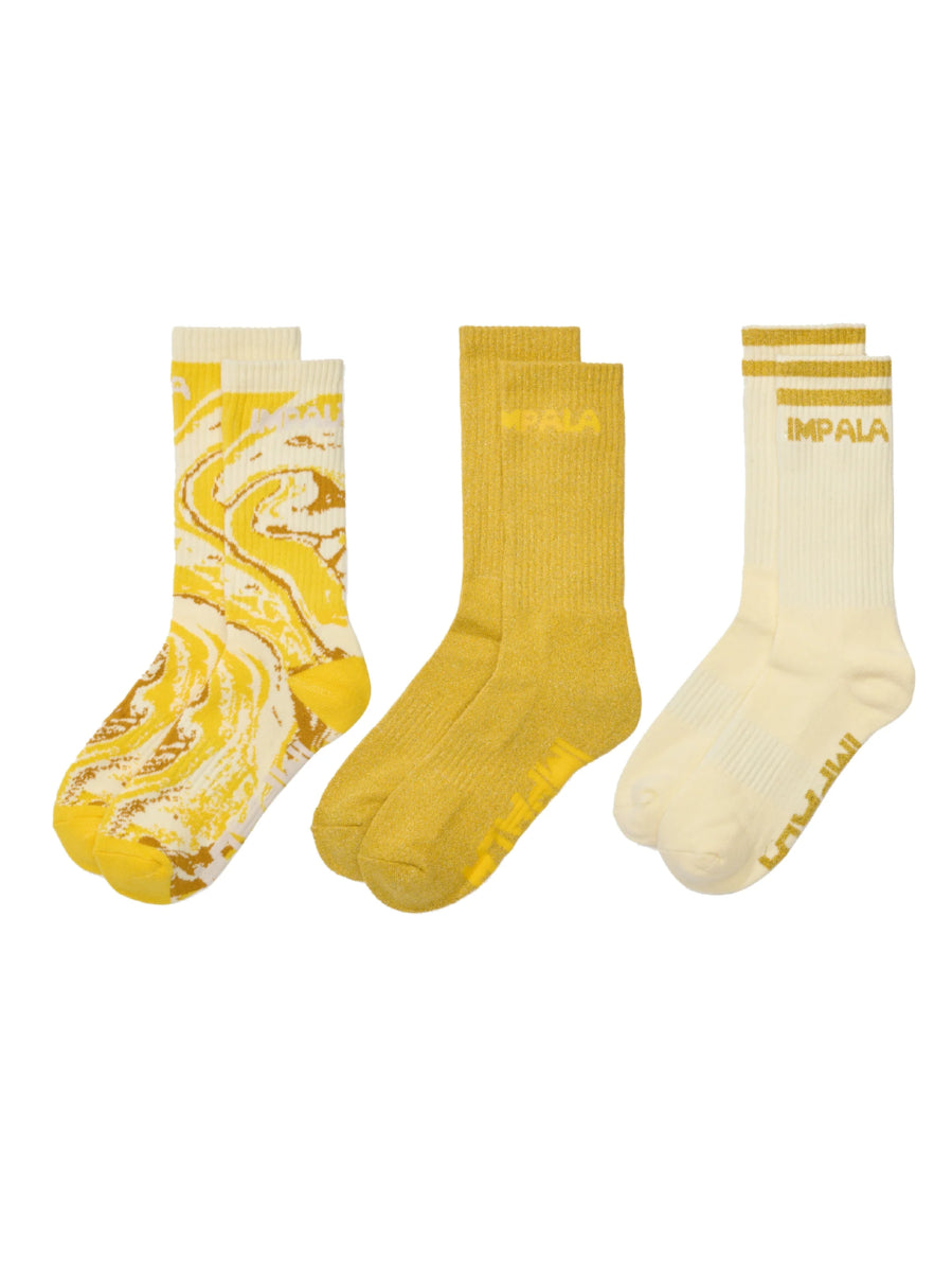 IMPALA MARAWA SOCK 3PK GOLD