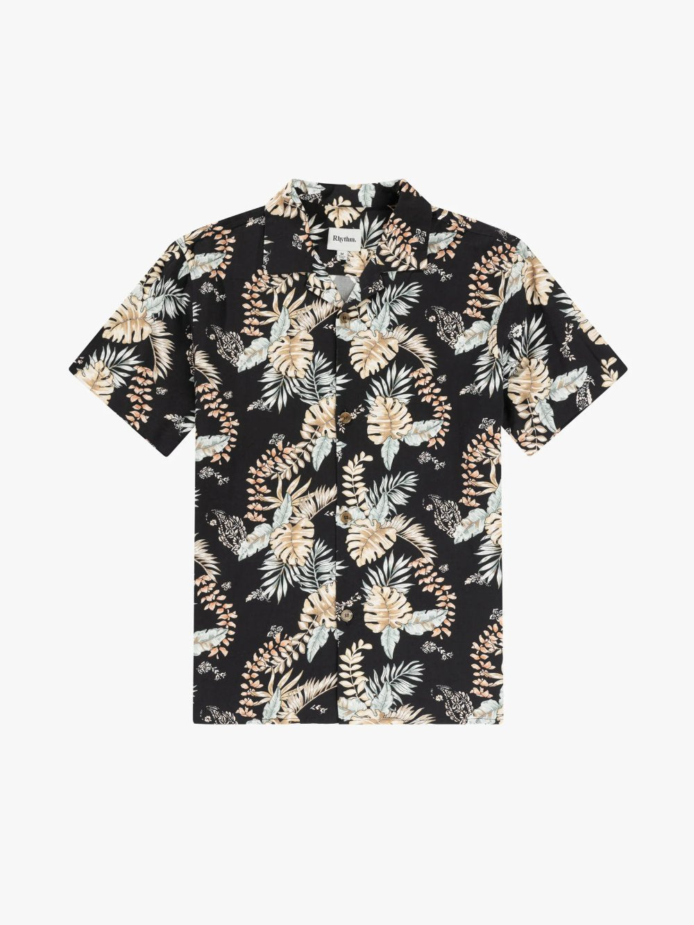 RHYTHM TROPICAL PAISLEY S/S SHIRT BLACK 