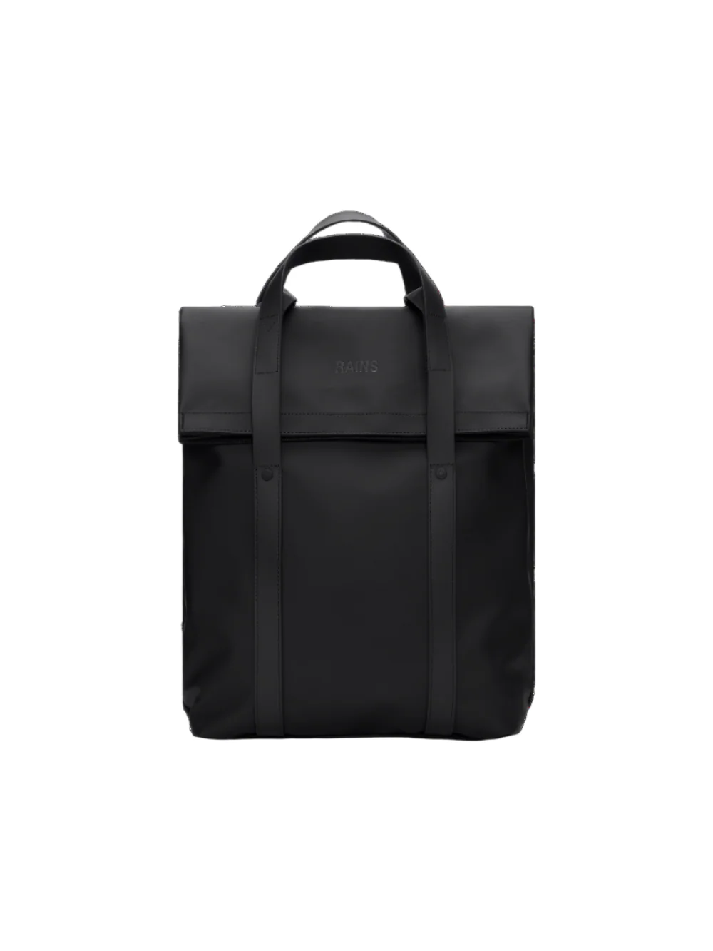 RAINS 2 WAY TOTE BACKPACK BLACK 