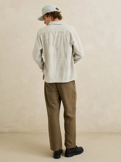 RHYTHM BANK STRIPE SHIRT OLIVE 