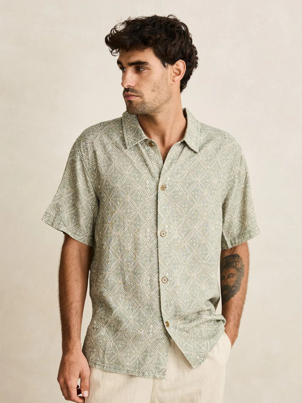 RHYTHM JAVA SHORT SLEEVE SHIRT OLIVE 