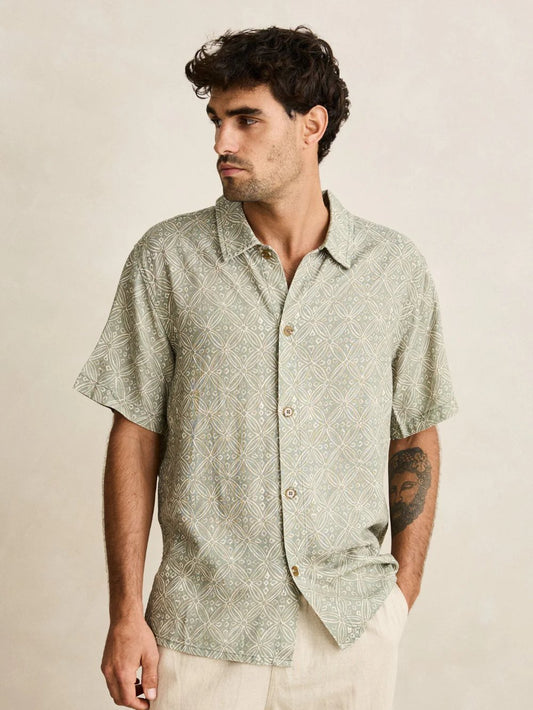 RHYTHM JAVA SHORT SLEEVE SHIRT OLIVE 