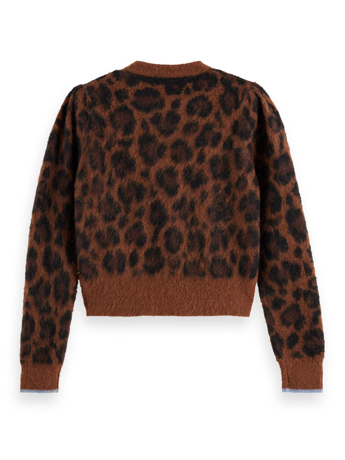 S&S FUZZY JACQUARD CARDIGAN PEACE LEOPARD 
