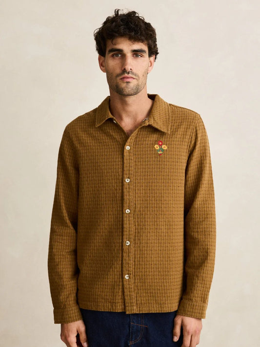 RHYTHM TYLER LONG SLEEVE SHIRT TOBACCO 