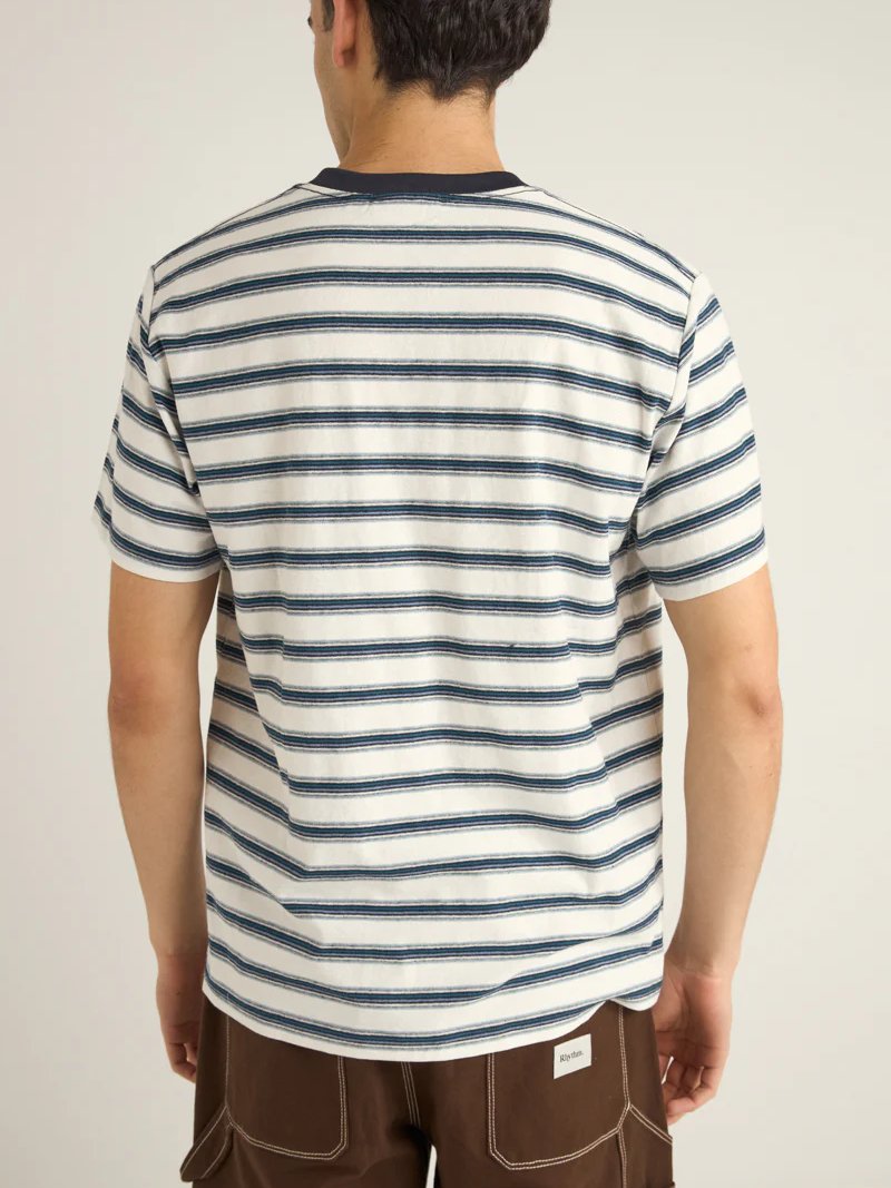 RHYTHM EVERYDAY STRIPE T-SHIRT V WHITE