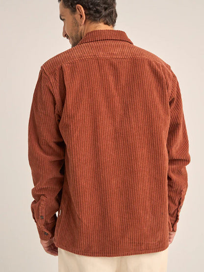 RHYTHM CORD LS SHIRT RUST