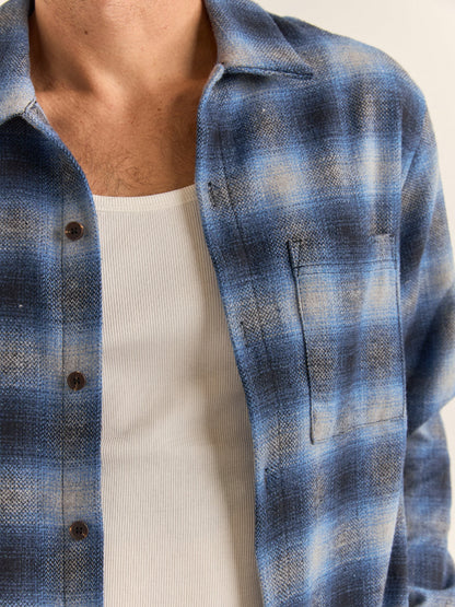 RHYTHM MAR LS FLANNEL BLUE