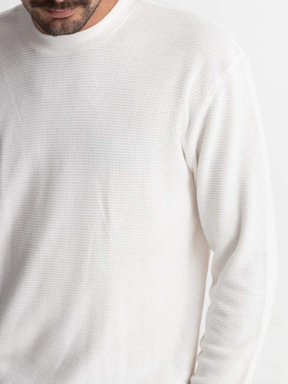 RHYTHM CLASSIC WAFFLE KNIT WHITE 