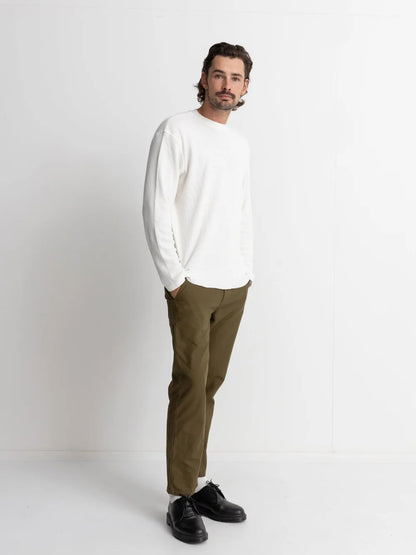 RHYTHM CLASSIC WAFFLE KNIT WHITE 