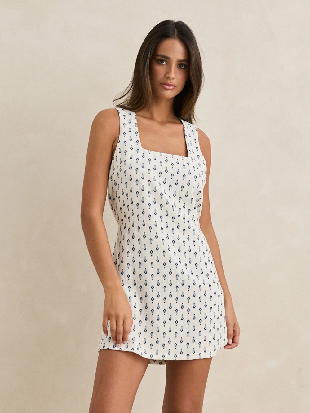 RHYTHM SEACLIFF MINI DRESS NATURAL 