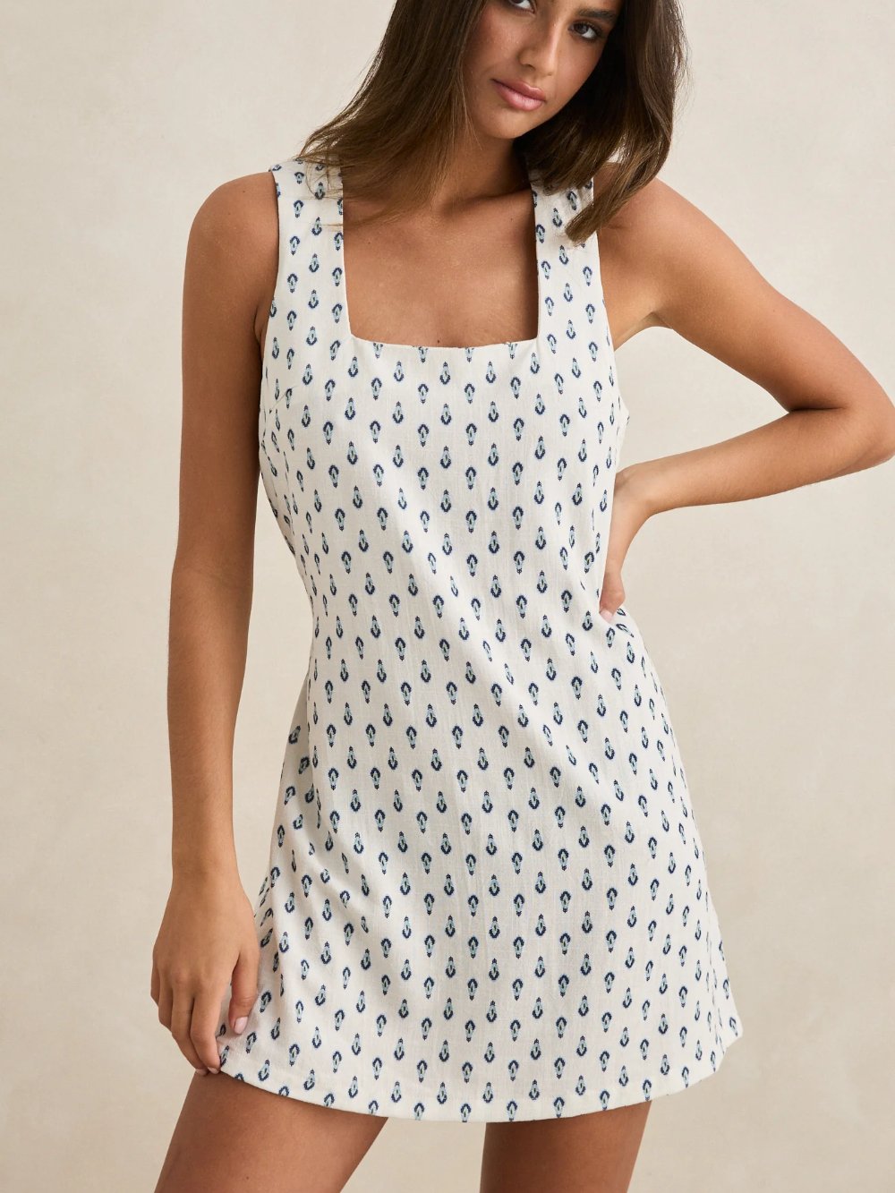 RHYTHM SEACLIFF MINI DRESS NATURAL 