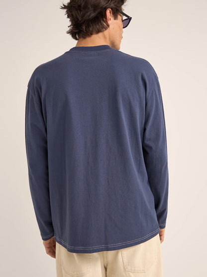 RHYTHM VINTAGE PANEL LS T-SHIRT NAVY