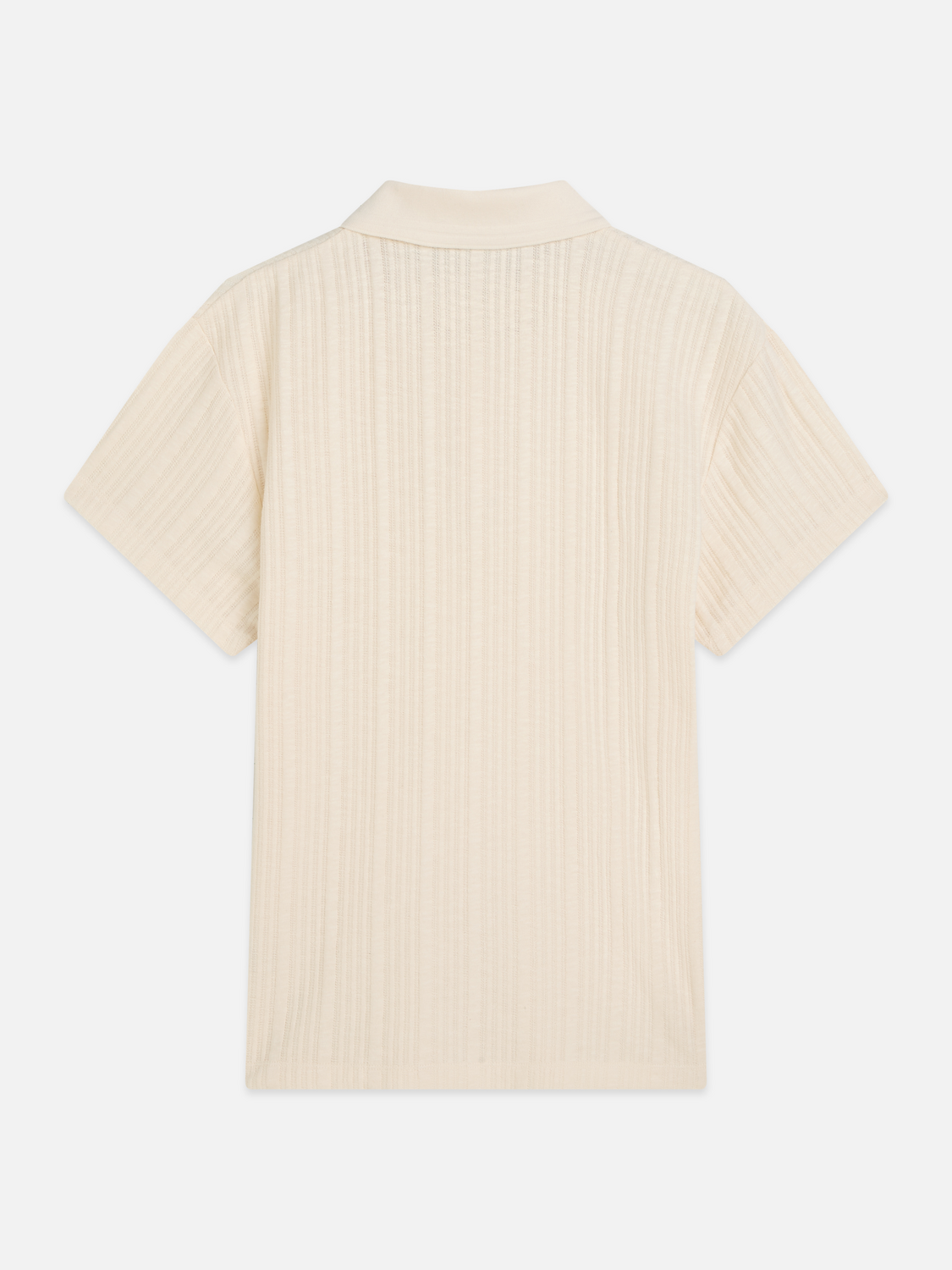 S&S STRUCTURED RIBBED RELAXED FIT POLO EGGNOG 