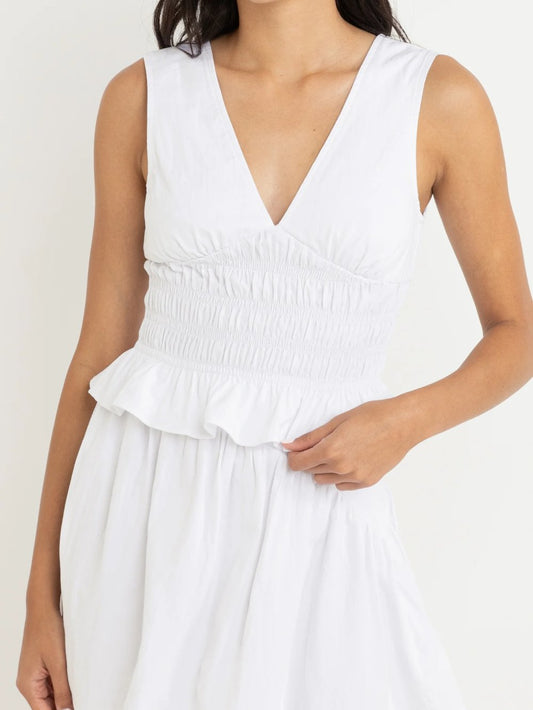 RHYTHM CARLO SMOCKED TOP CREAM