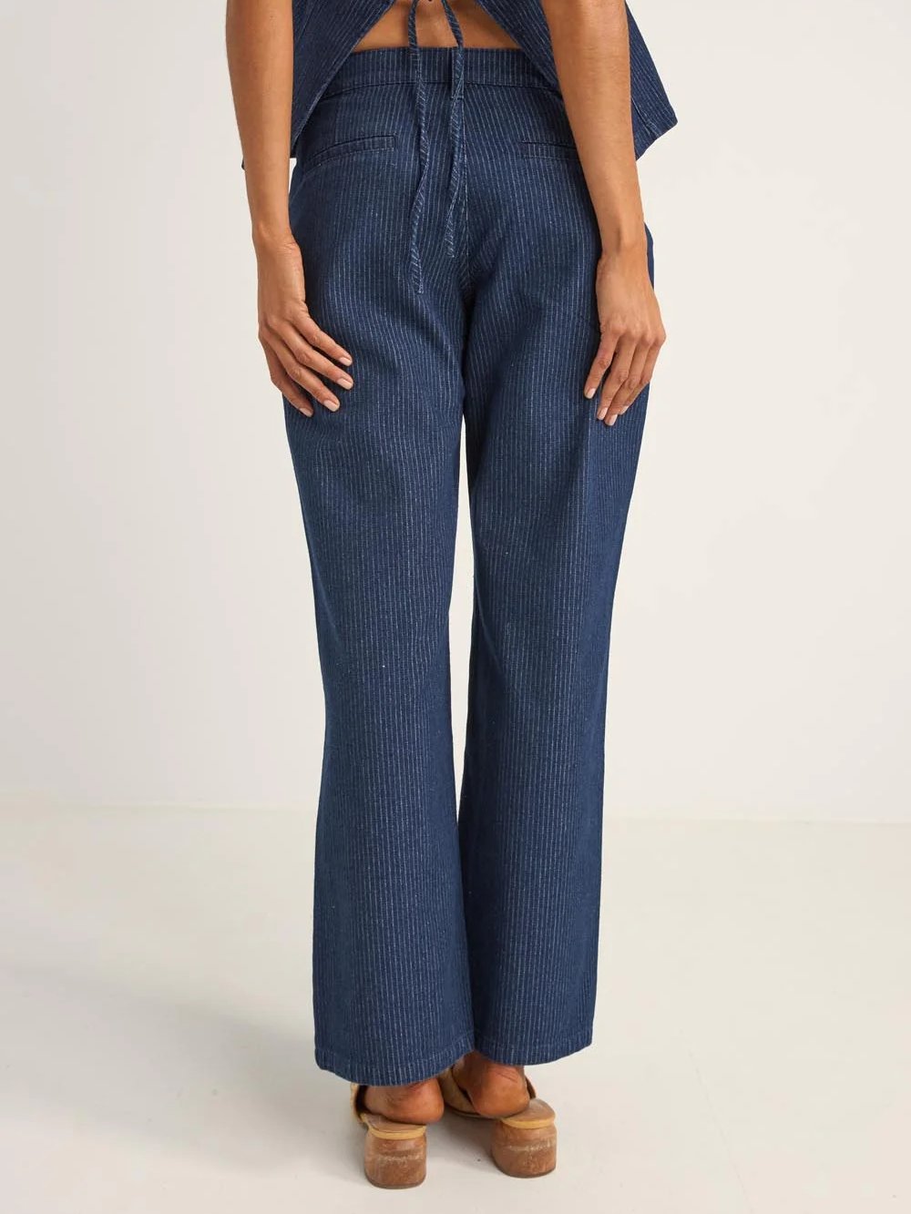 RHYTHM PINSTRIPE MID-RISE PANT INDIGO