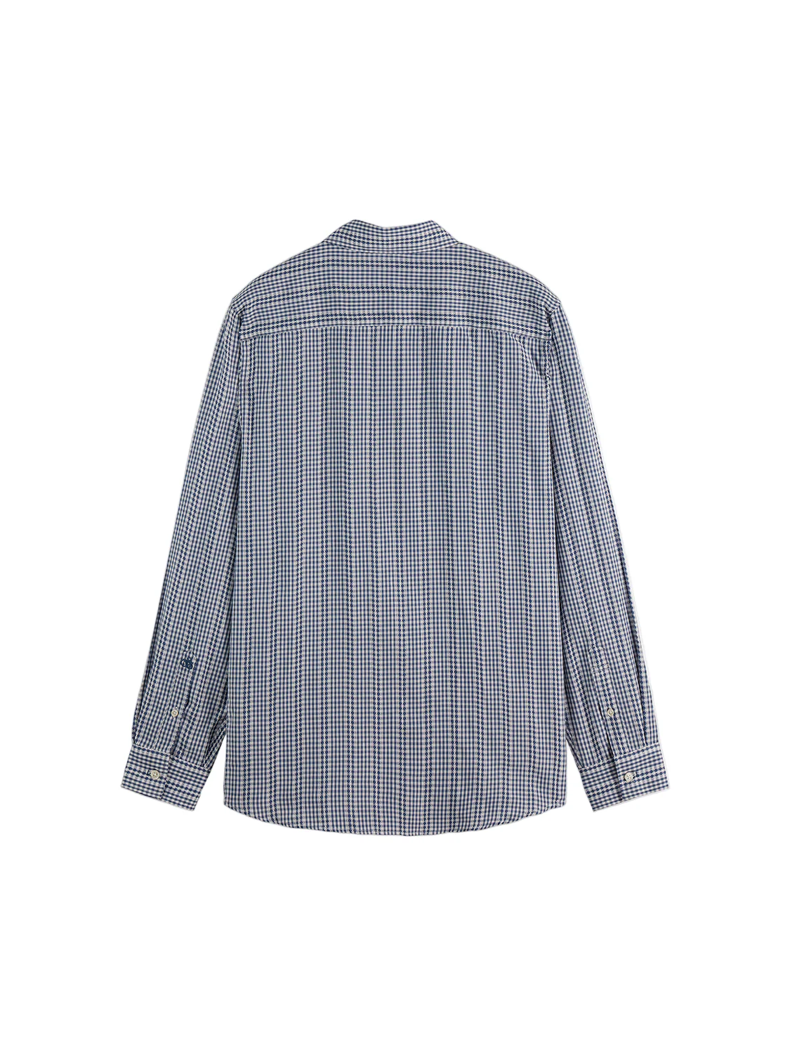 S&S MICROCHECK COTTON POPLIN SHIRT OCEANA