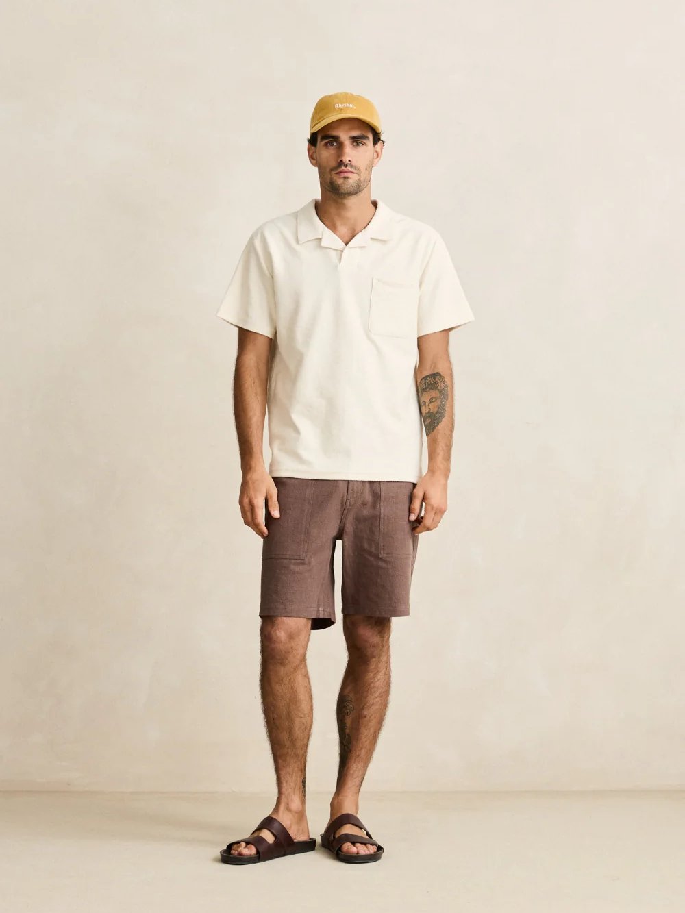 RHYTHM ESSENTIAL BRUSHED TWILL CAP MUSTARD 