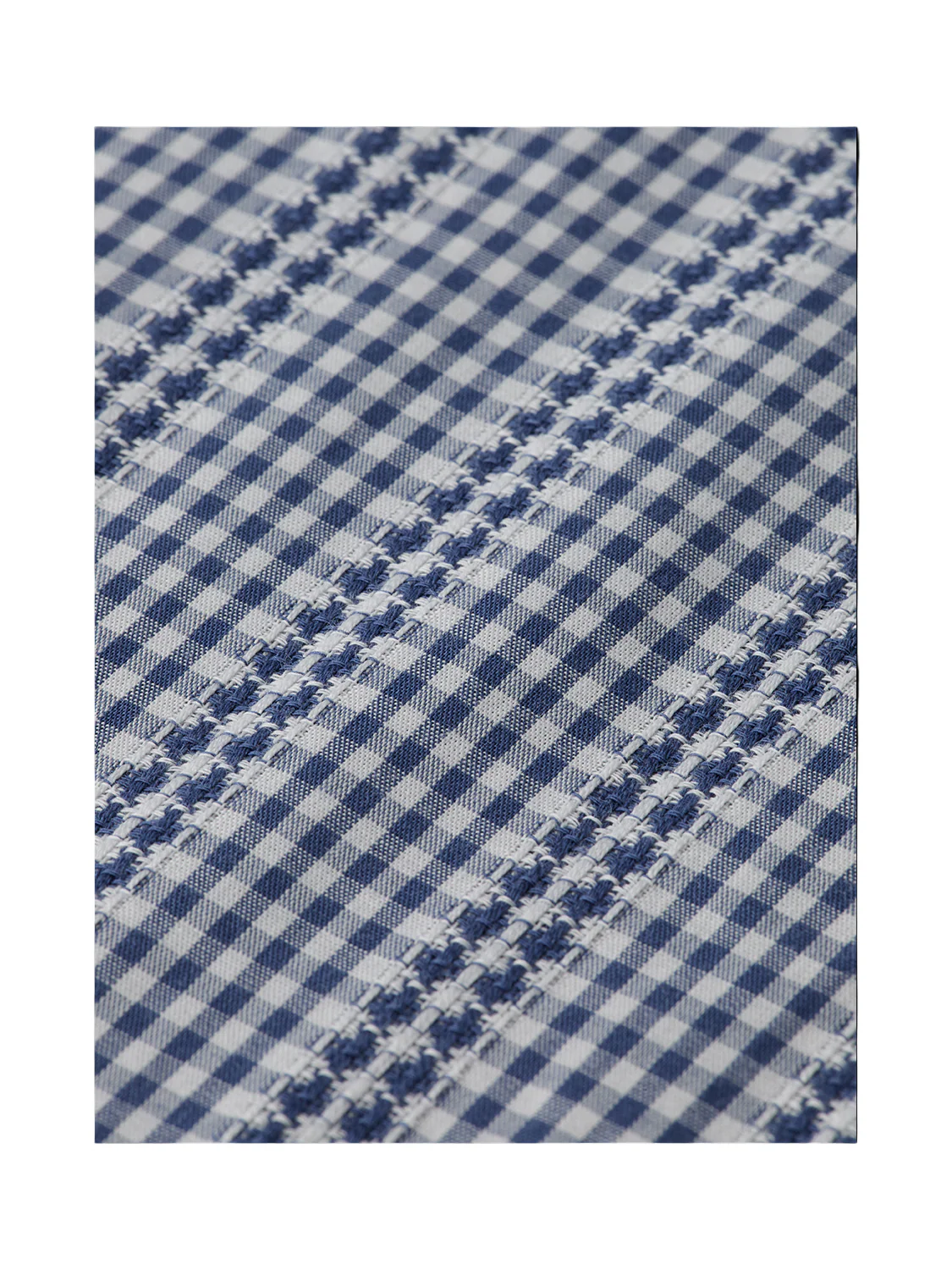 S&S MICROCHECK COTTON POPLIN SHIRT OCEANA