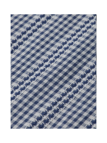 S&S MICROCHECK COTTON POPLIN SHIRT OCEANA