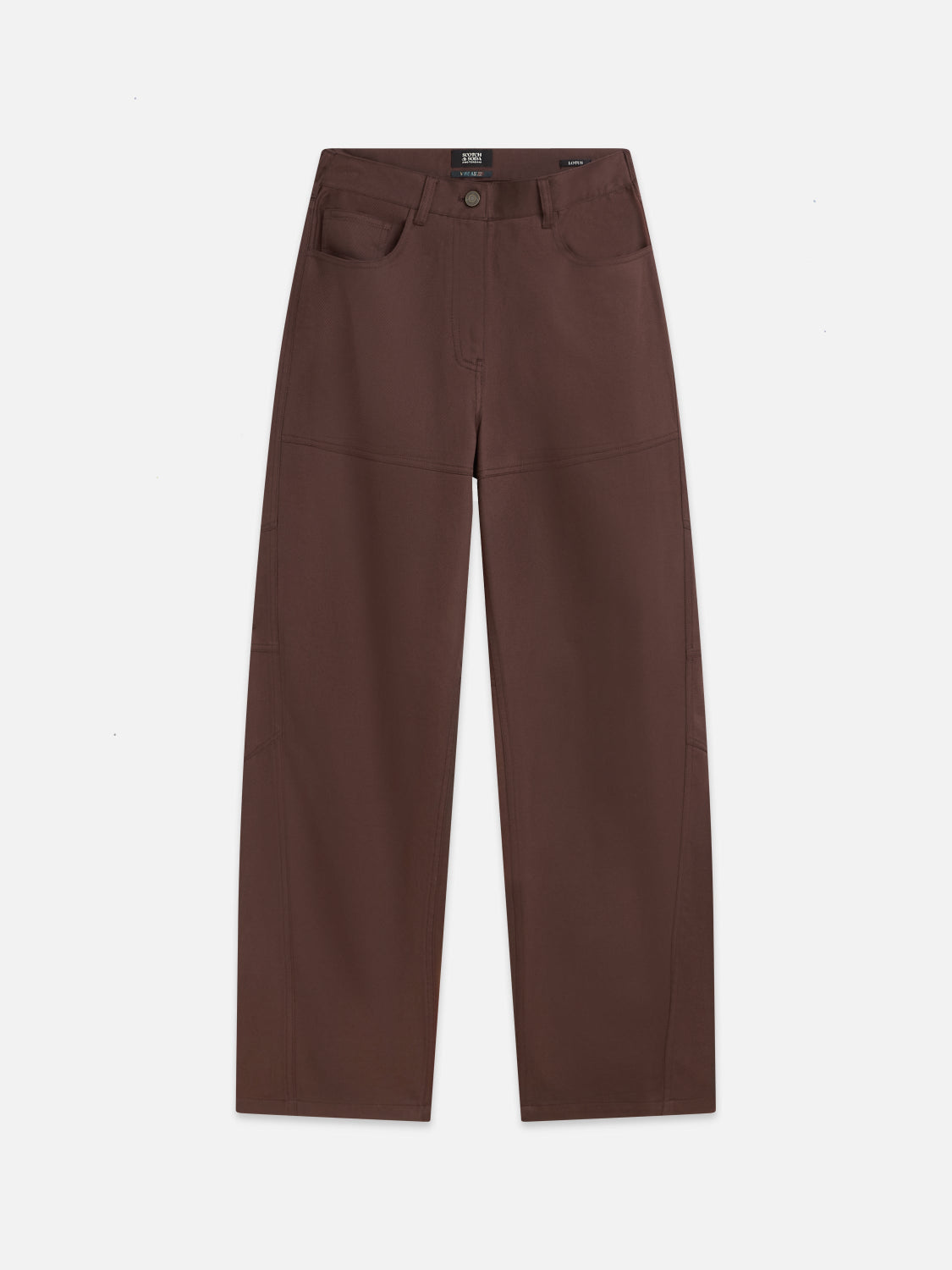 S&S LOTUS HIGH RISE BARREL LEG PANT BITTER CHOCOLATE 