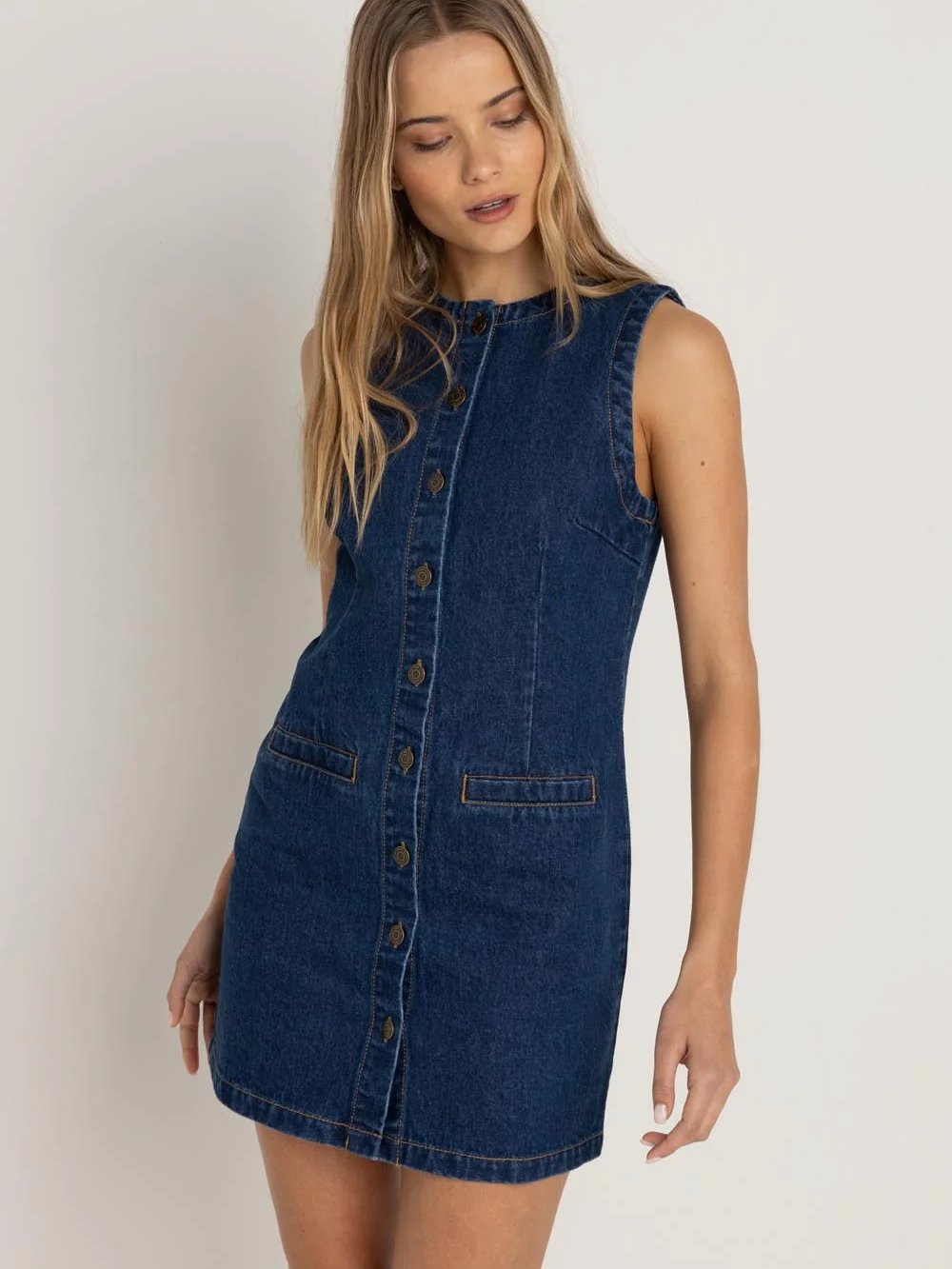 RHYTHM GIA DENIM DRESS INK
