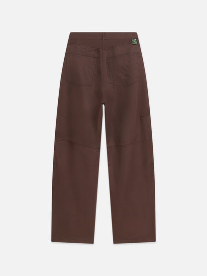 S&S LOTUS HIGH RISE BARREL LEG PANT BITTER CHOCOLATE 