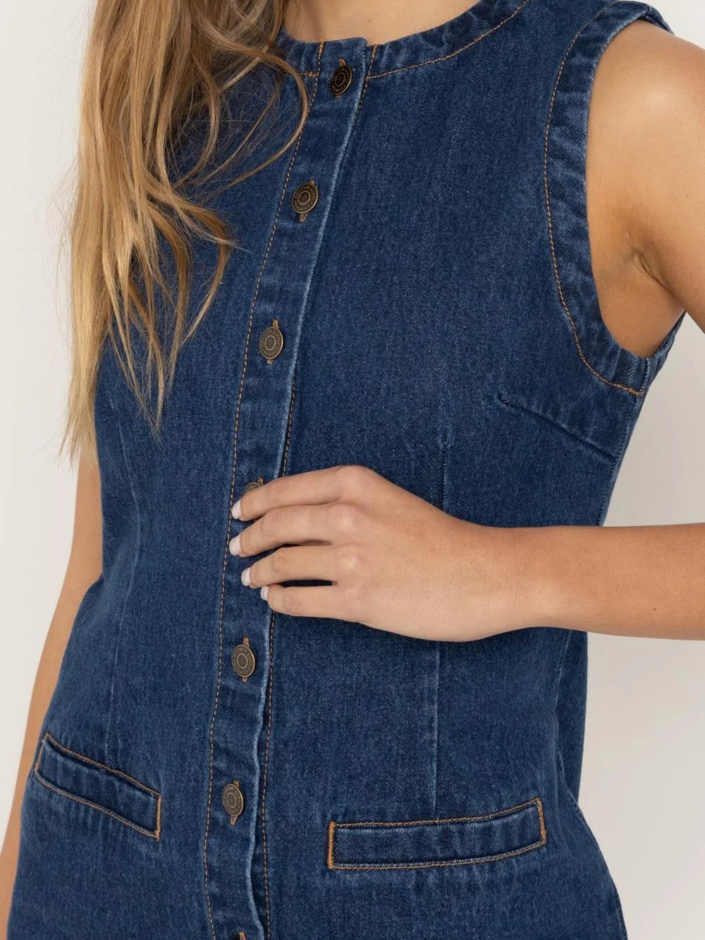 RHYTHM GIA DENIM DRESS INK