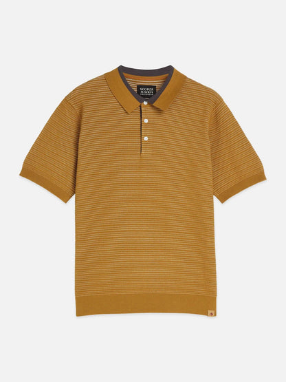 S&S STRUCTURED KNIT REGULAR FIT POLO CATHY SPICE 