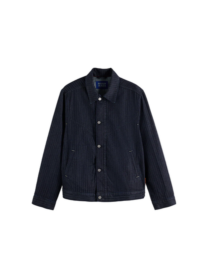 S&S TRUCKER JACKET WITH WESTERN DETAILS BLUE VELVET
