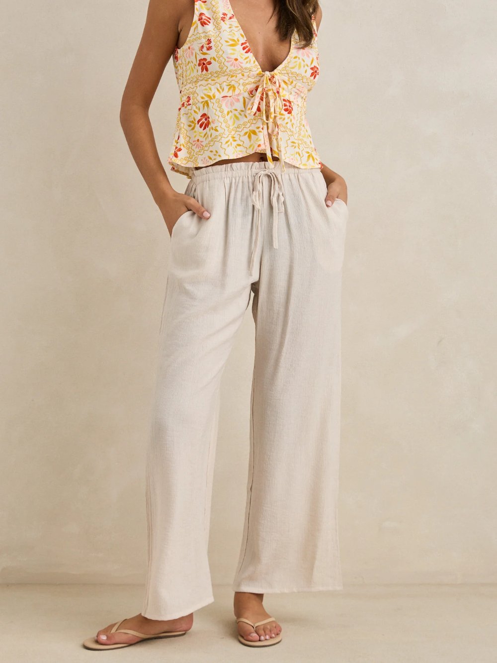 RHYTHM AIRLIE BEACH PANT IVORY 