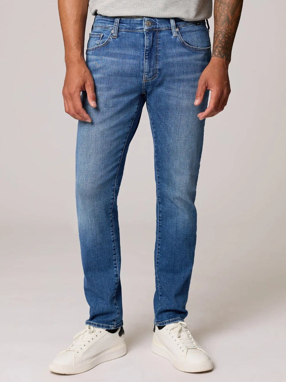 MAVI MARCUS SLIM STRAIGHT LEG JEAN  MID BRUSHED CLASSIC VINTAGE