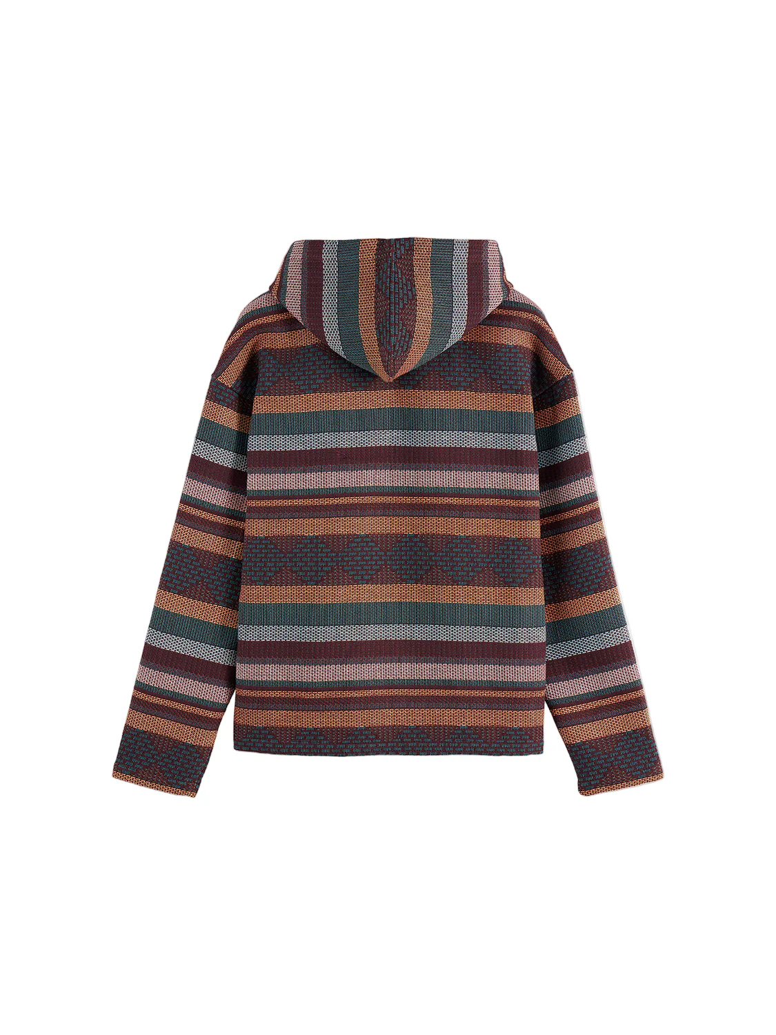 S&S JACQUARD RELAXED-FIT HOODIE PIXEL JACQUARD STRIPE 