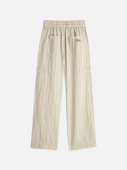 S&S NOA LINEN HI-RISE WIDE LEG PANT FOG 