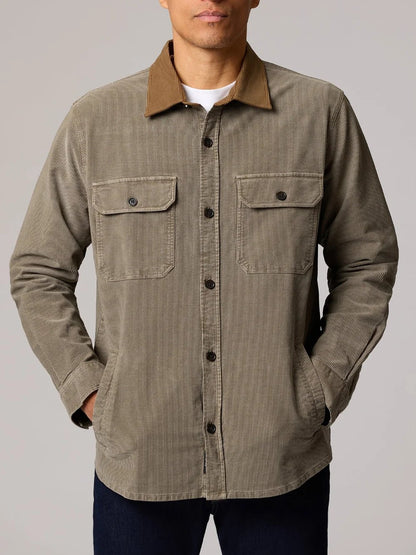 MAVI CORDUROY OVERSHIRT STONE GRAY 