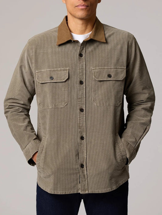 MAVI CORDUROY OVERSHIRT STONE GRAY 