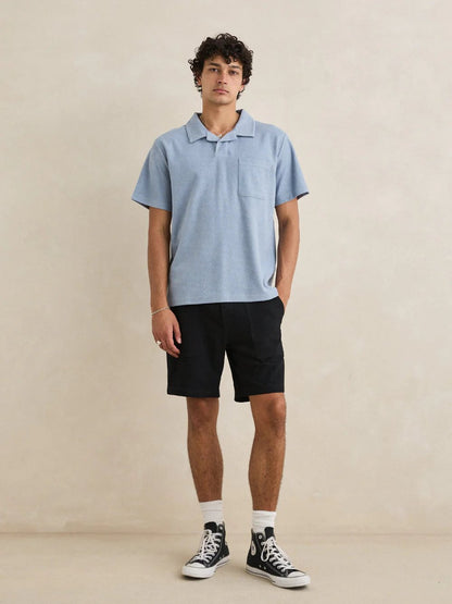 RHYTHM VINTAGE TERRY POLO BLUE