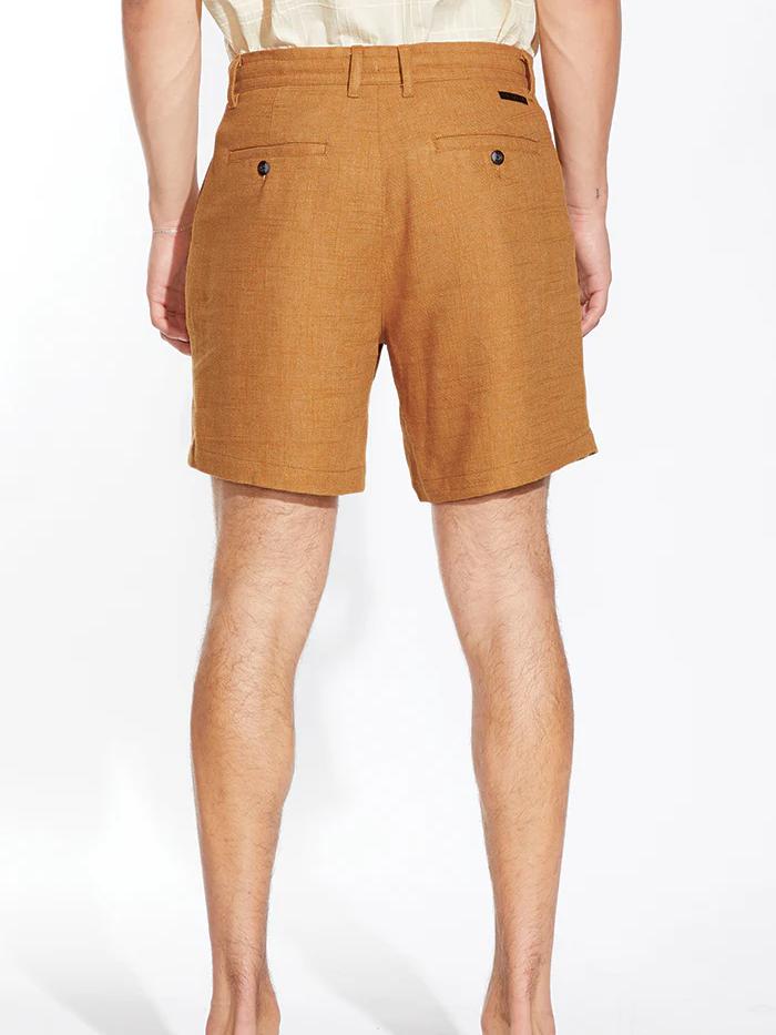 CIVIL SOCIETY VITO LINEN BLEND SHORT SUDAN BROWN 